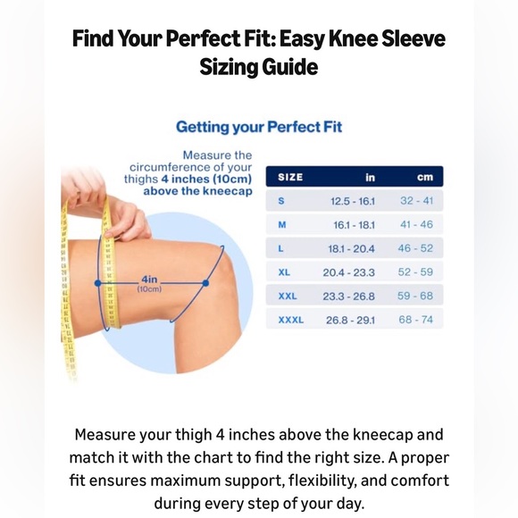 NWT knee brace sleeve support small medium large - Picture 3 of 3